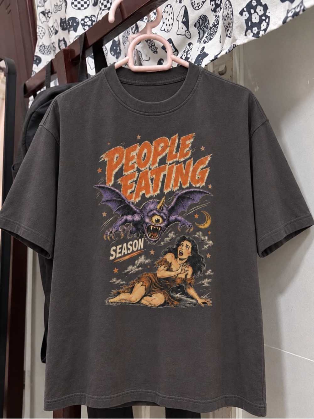 Monster One Eyed One Horned Purple People Eating Pepper T-Shirt